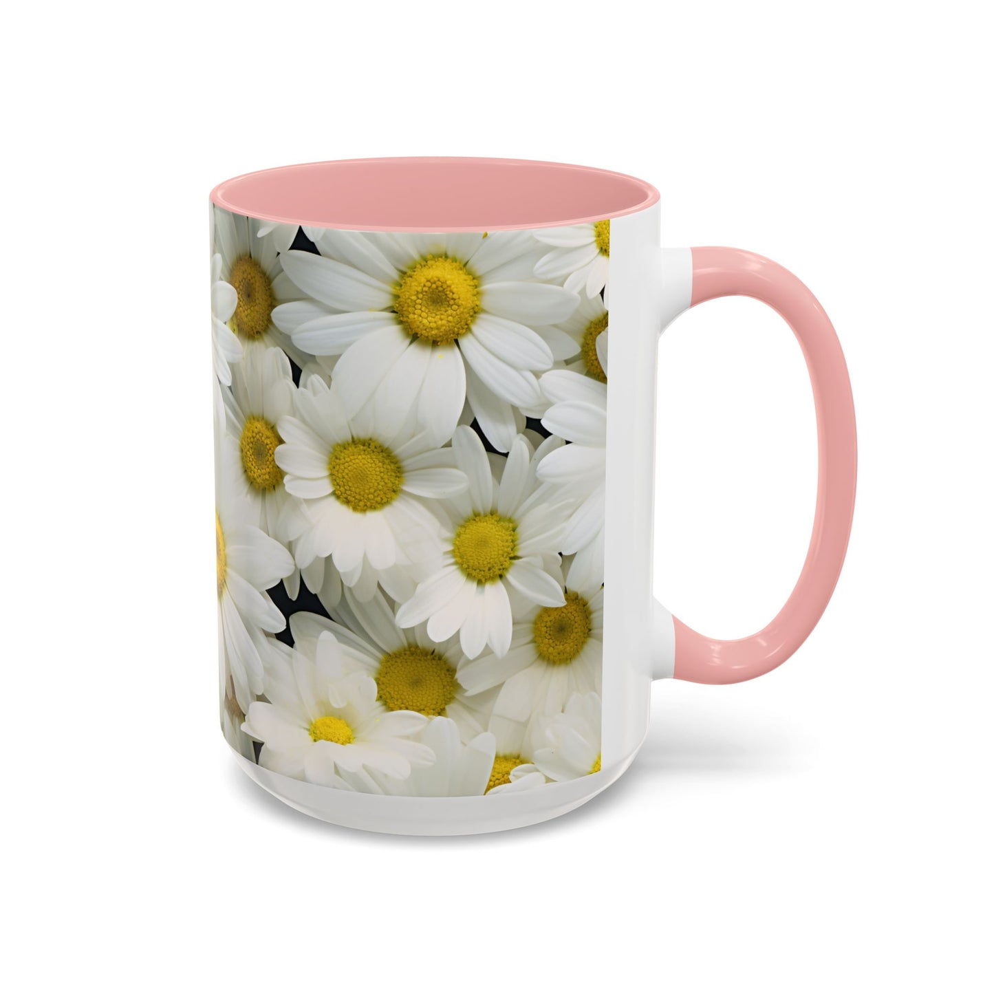 Daisy Field Coffee Mugs, 15oz