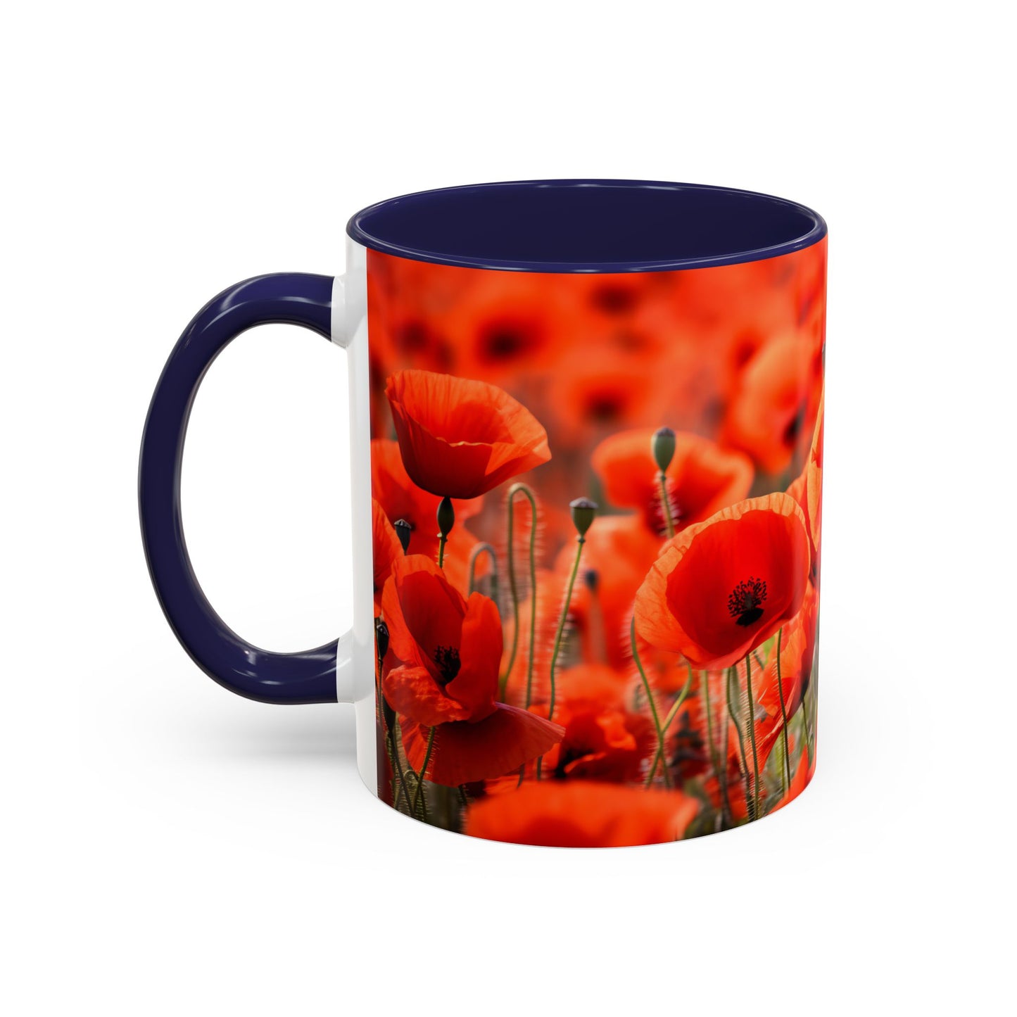 Poppie Field Coffee Mugs, 15oz