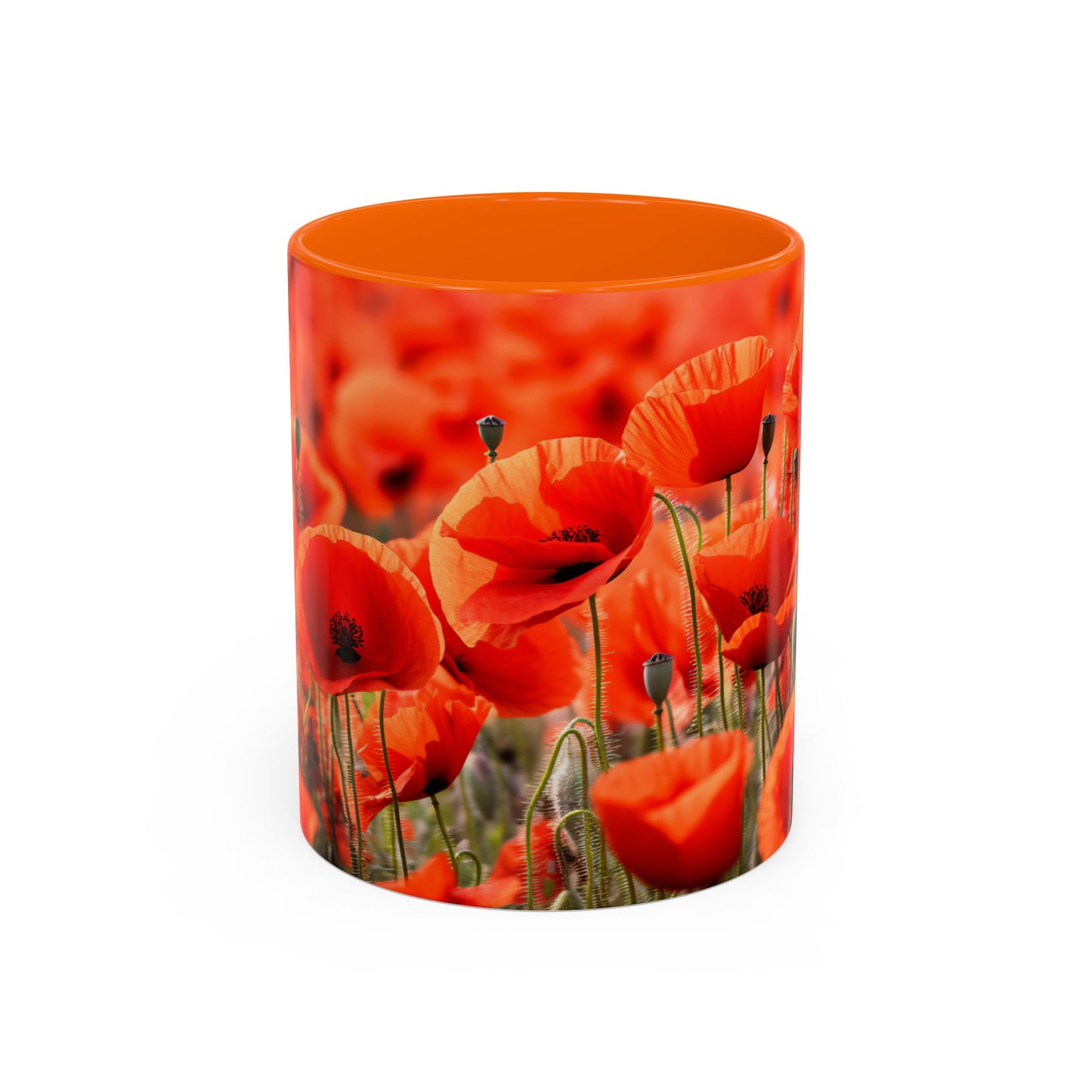 Poppie Field Coffee Mugs, 15oz