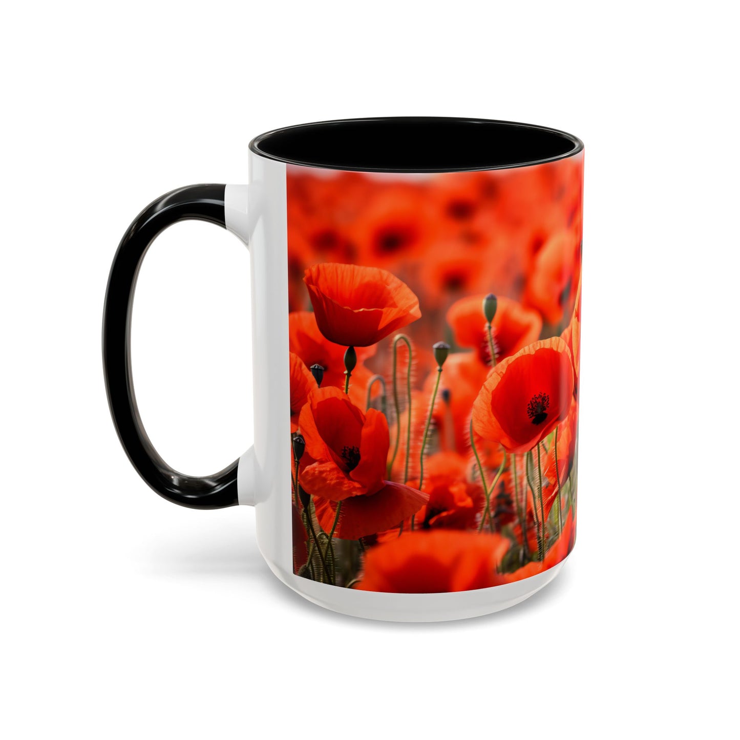 Poppie Field Coffee Mugs, 15oz