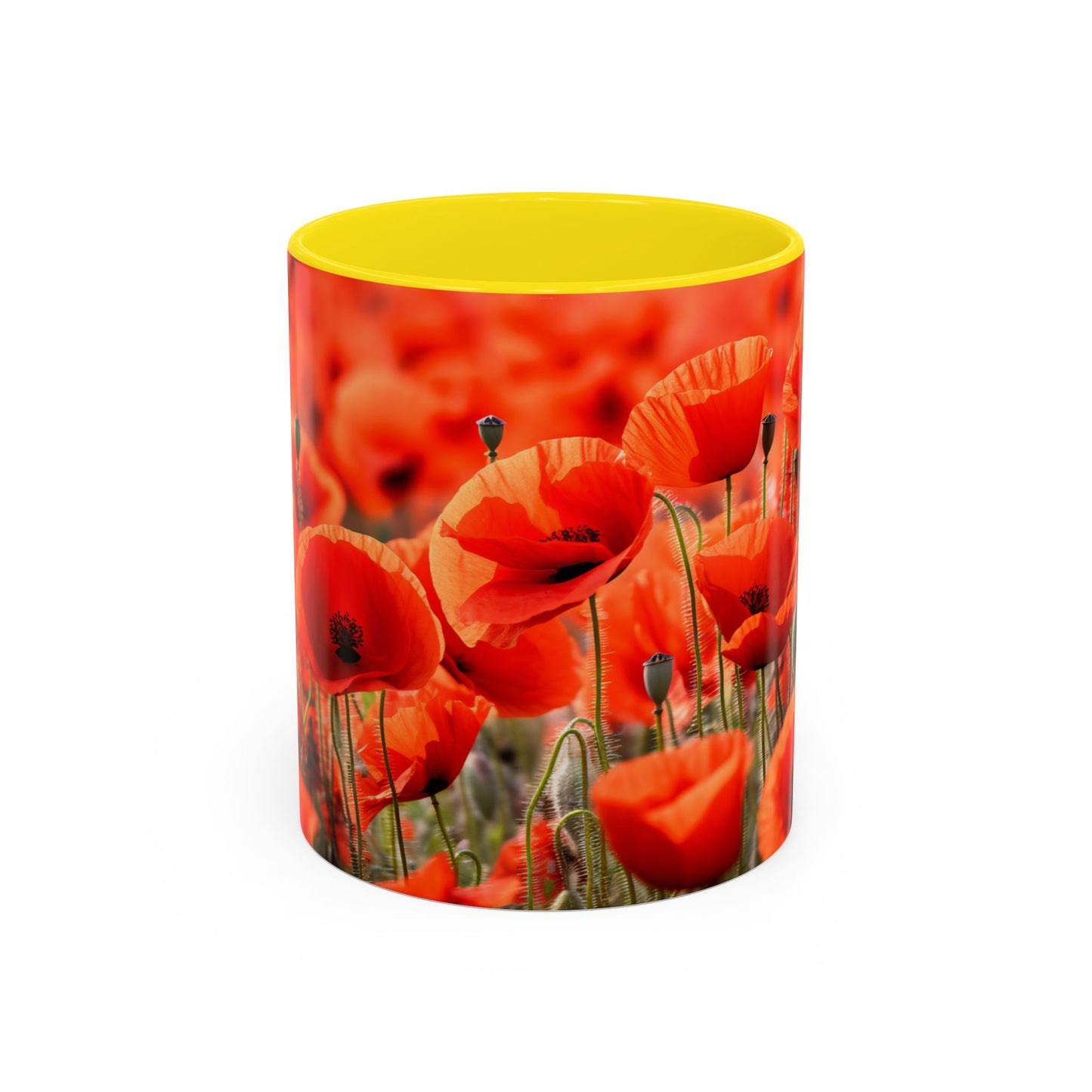 Poppie Field Coffee Mugs, 15oz