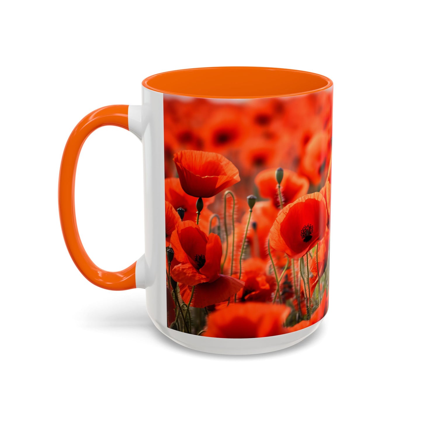Poppie Field Coffee Mugs, 15oz
