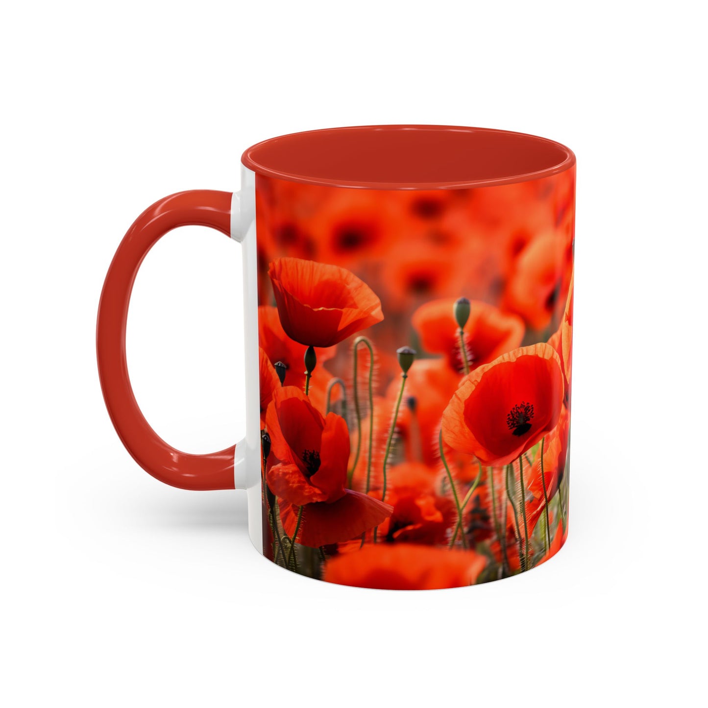 Poppie Field Coffee Mugs, 15oz