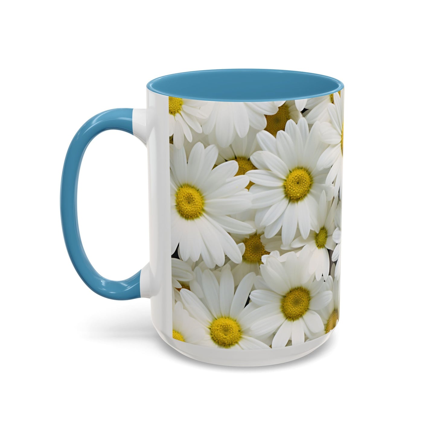 Daisy Field Coffee Mugs, 15oz