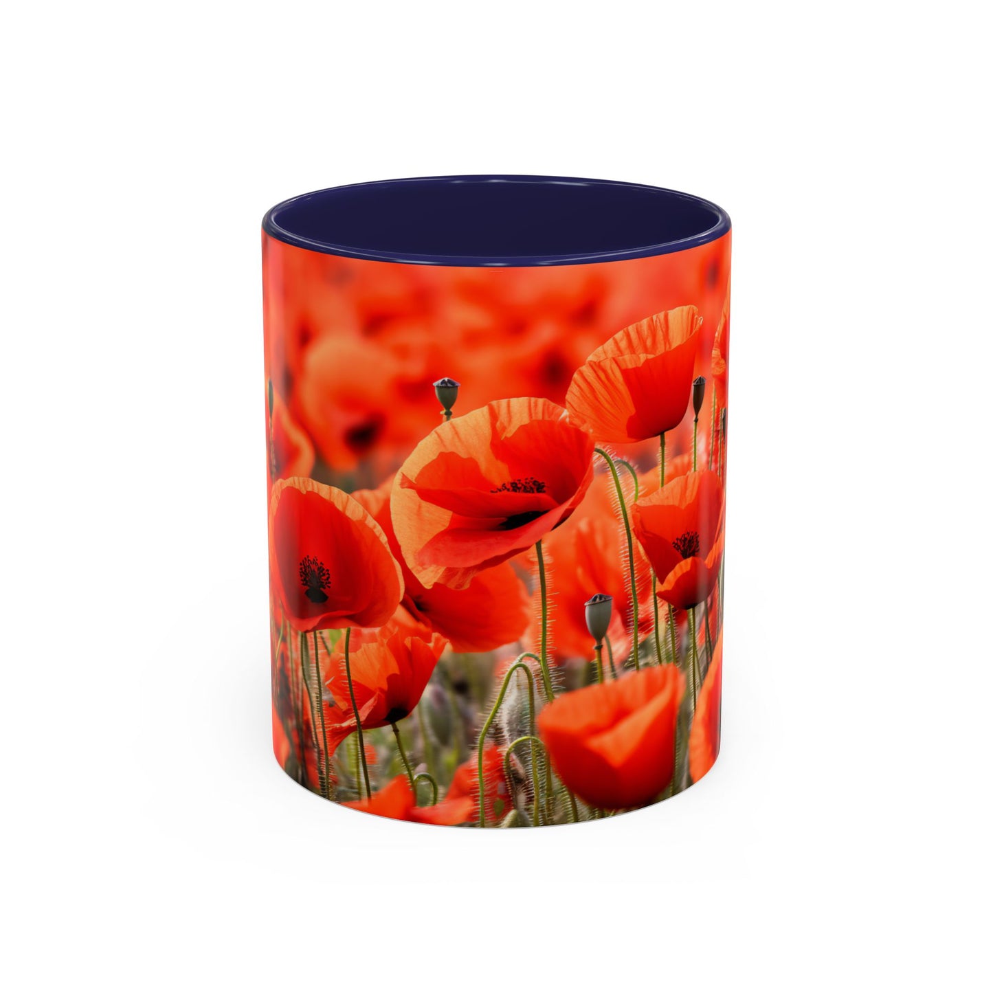 Poppie Field Coffee Mugs, 15oz