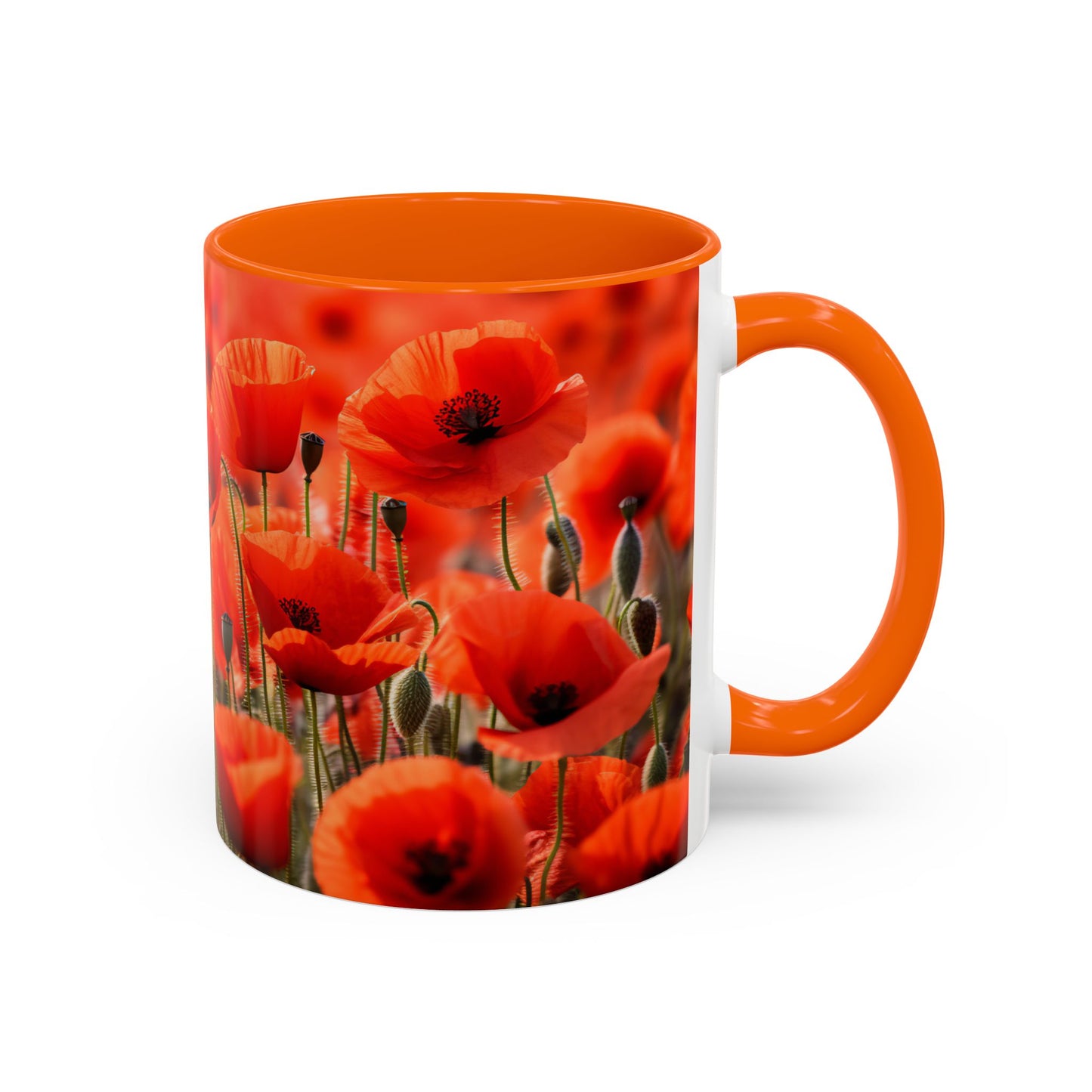 Poppie Field Coffee Mugs, 15oz
