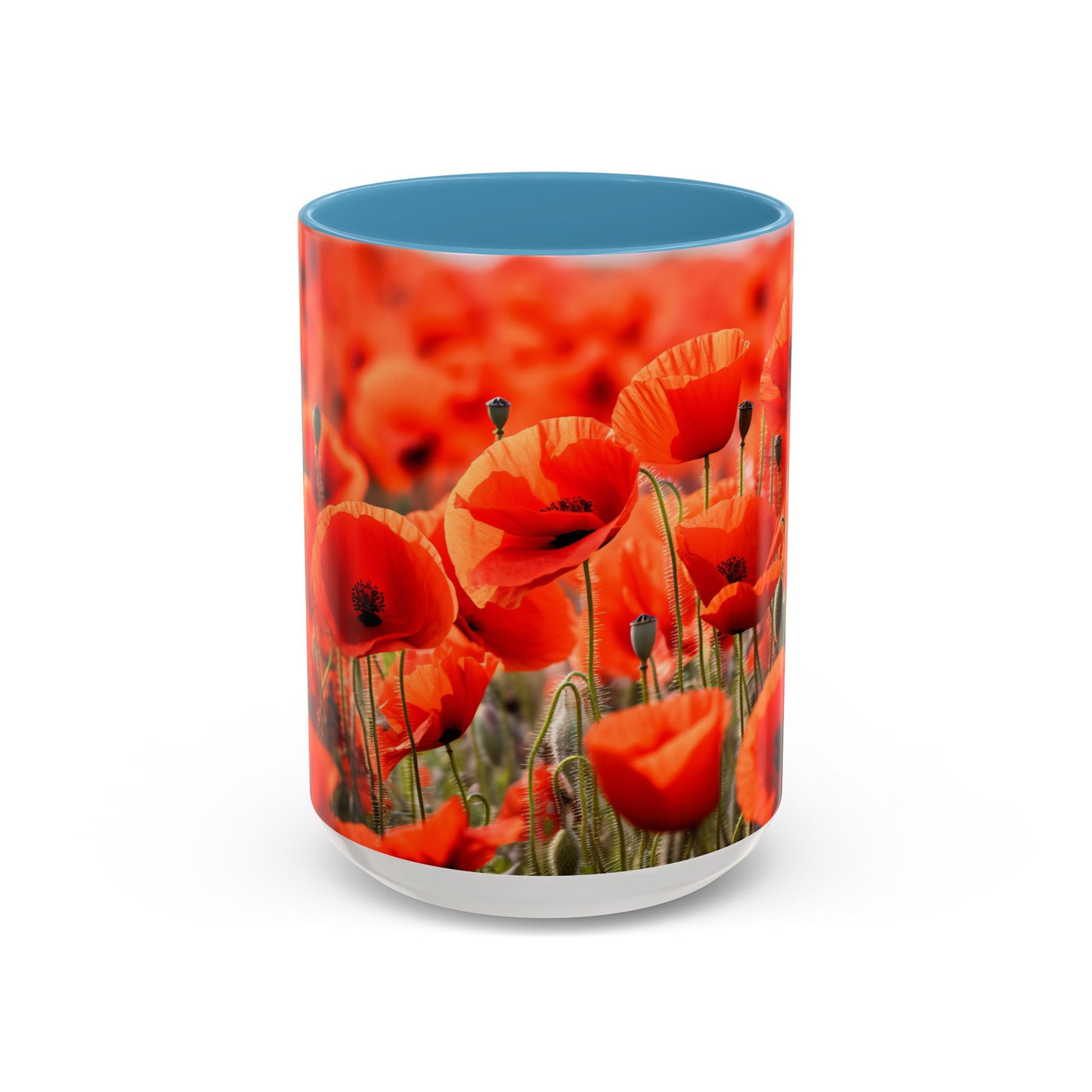 Poppie Field Coffee Mugs, 15oz
