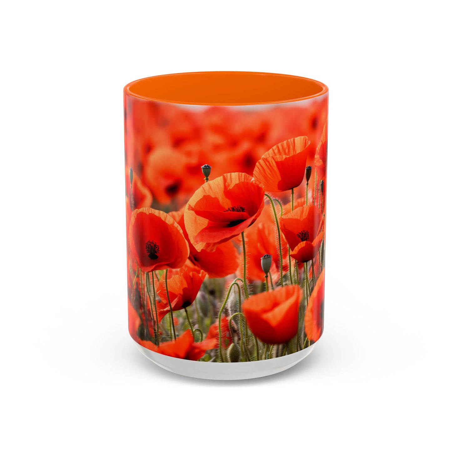 Poppie Field Coffee Mugs, 15oz