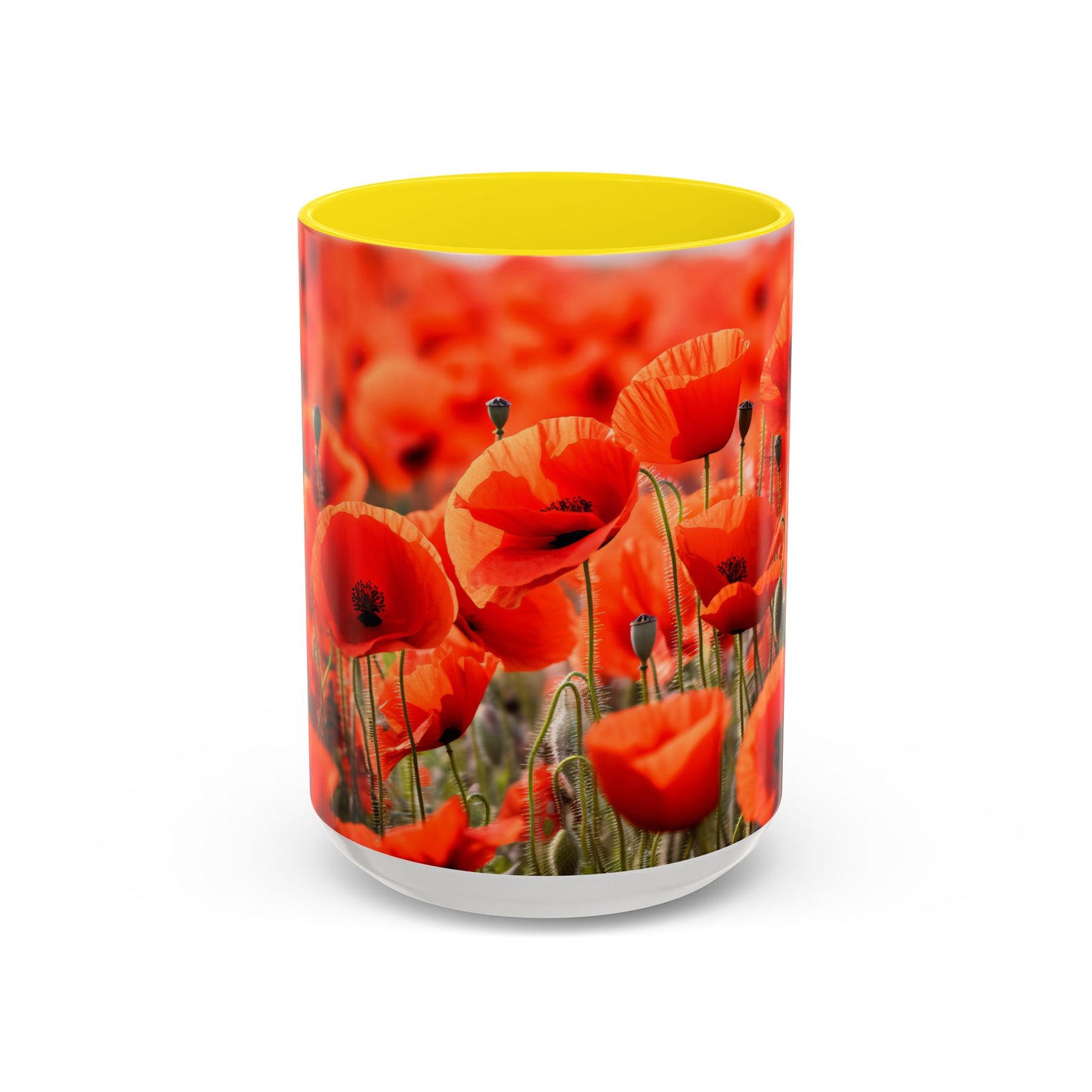 Poppie Field Coffee Mugs, 15oz