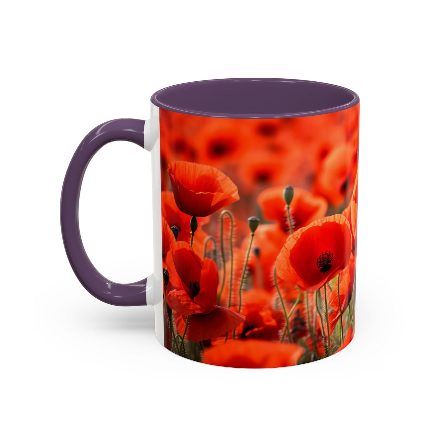 Poppie Field Coffee Mugs, 15oz