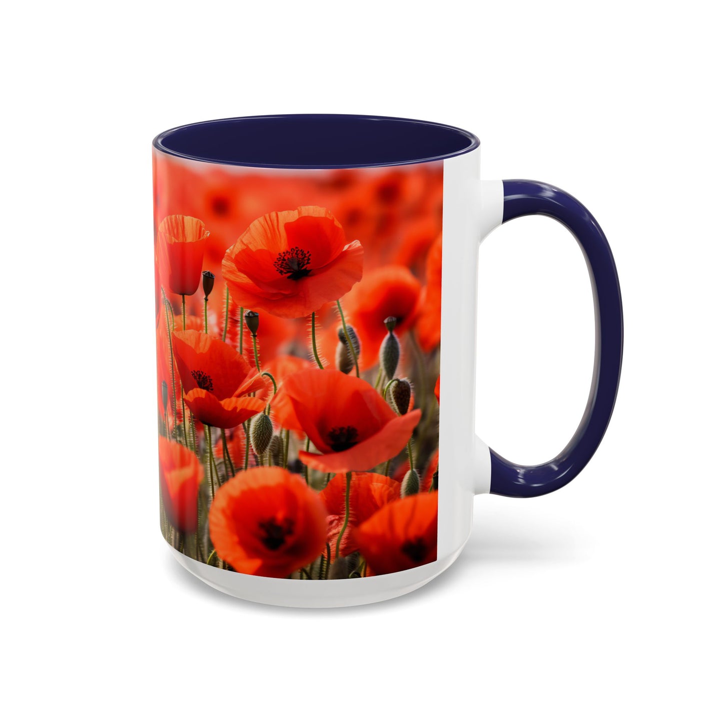 Poppie Field Coffee Mugs, 15oz