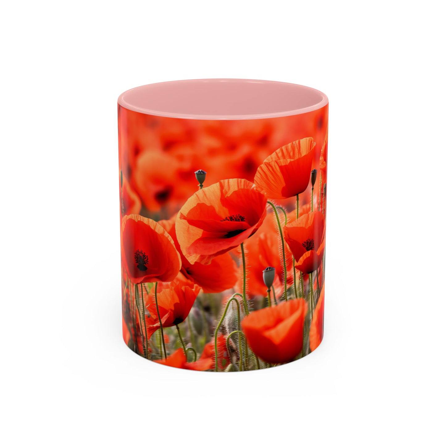 Poppie Field Coffee Mugs, 15oz