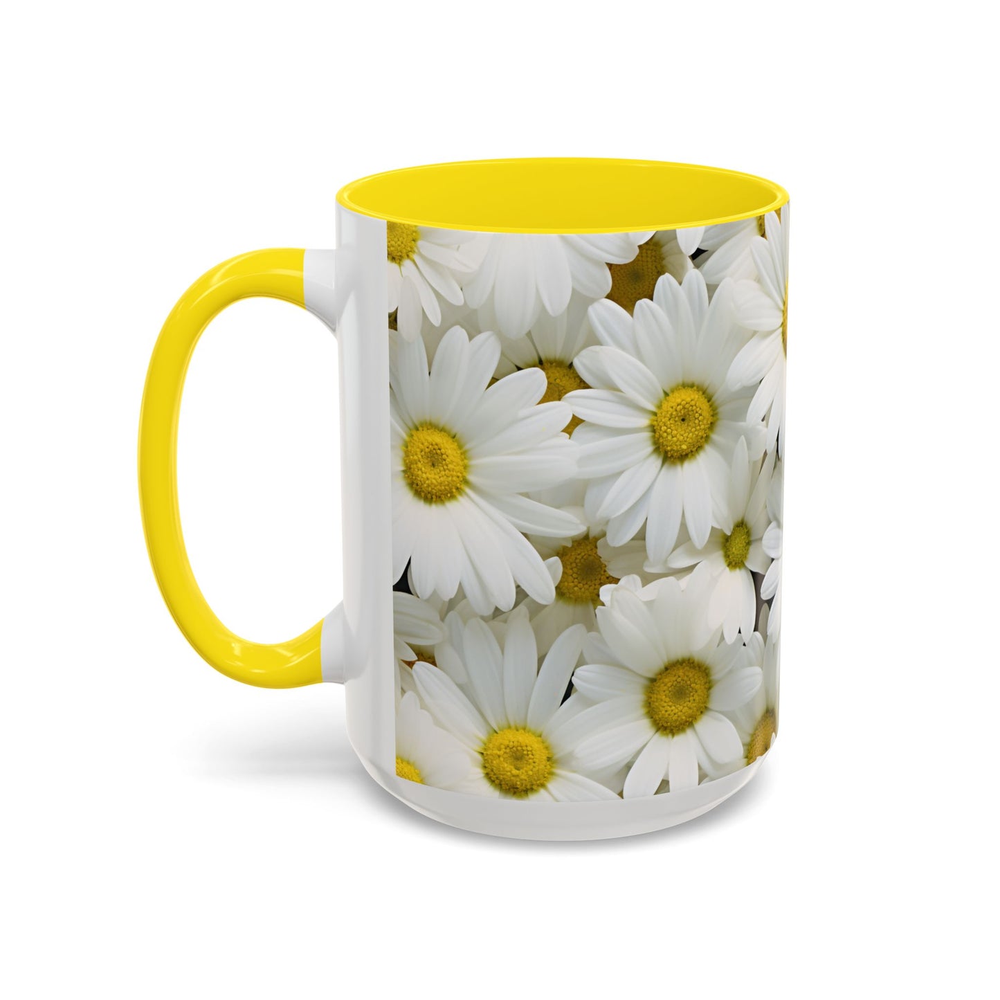 Daisy Field Coffee Mugs, 15oz