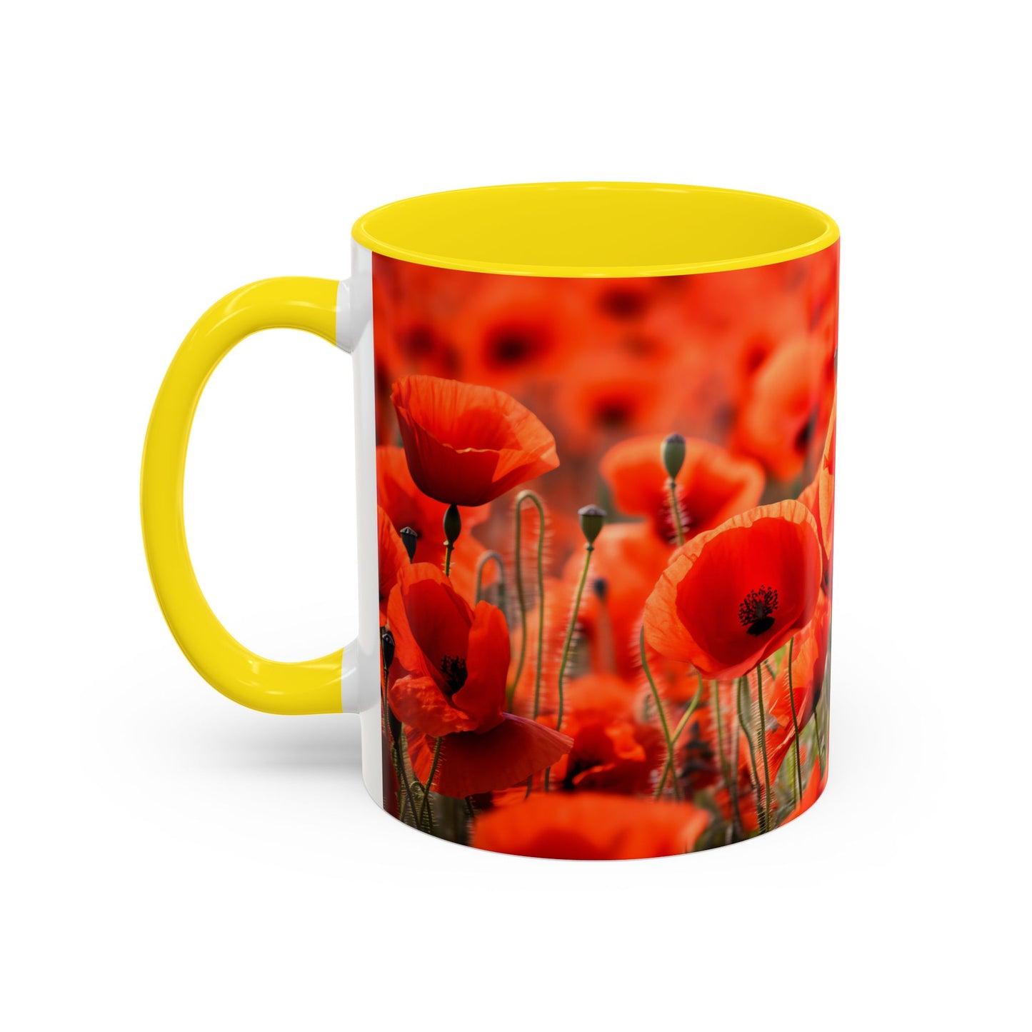 Poppie Field Coffee Mugs, 15oz