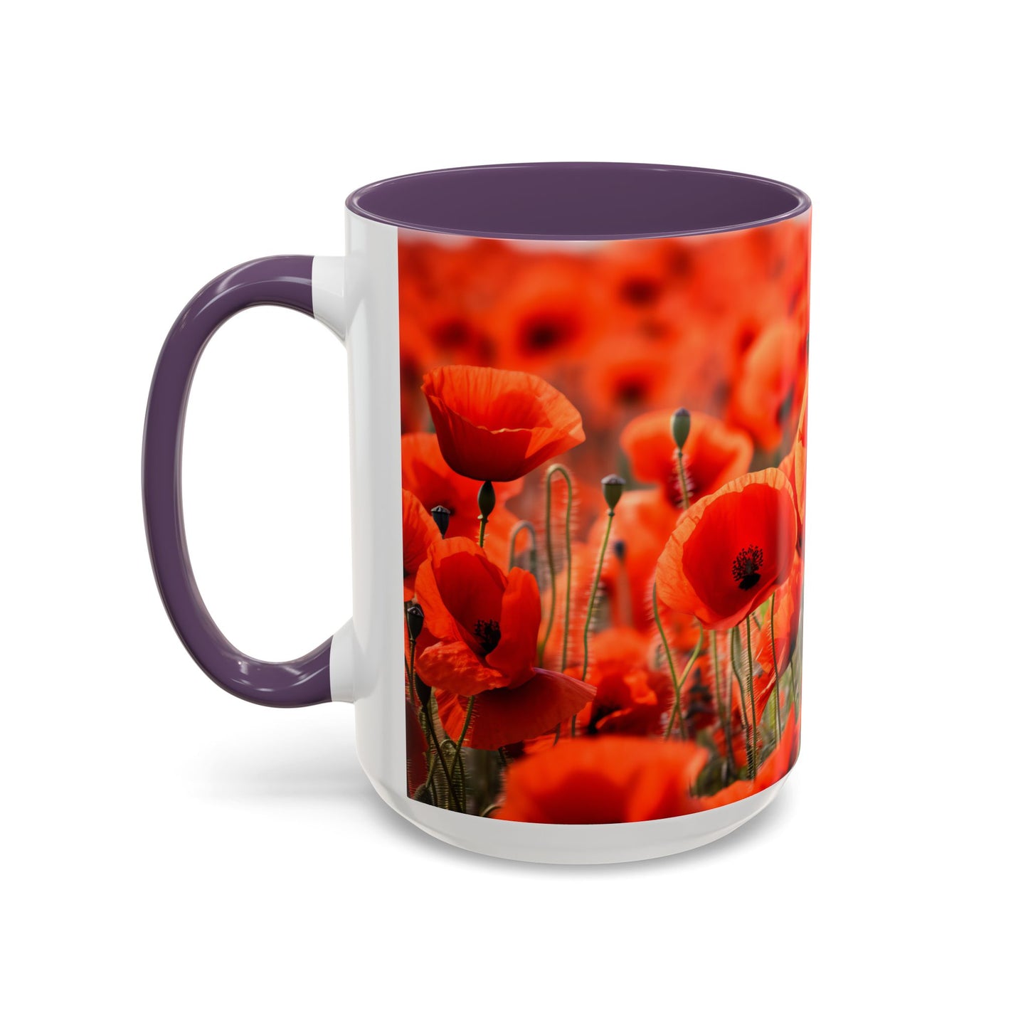 Poppie Field Coffee Mugs, 15oz