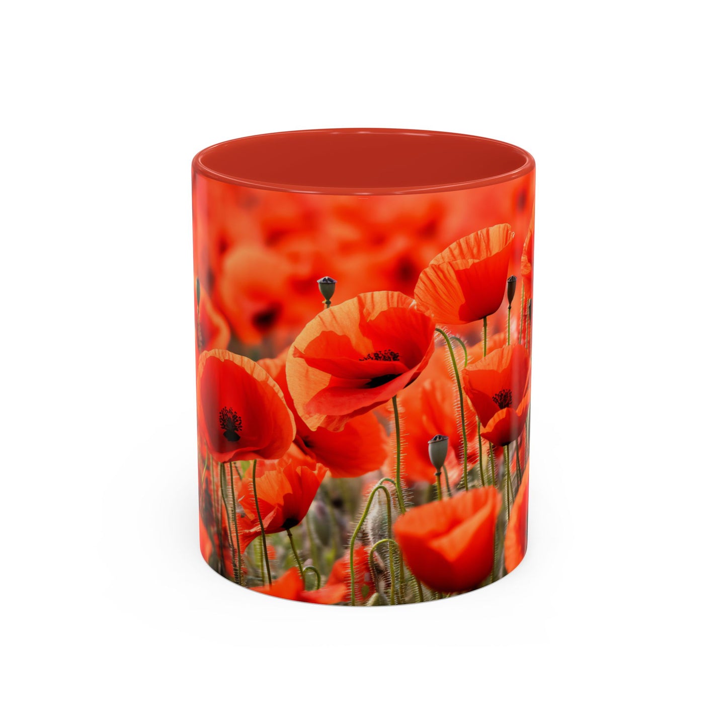 Poppie Field Coffee Mugs, 15oz