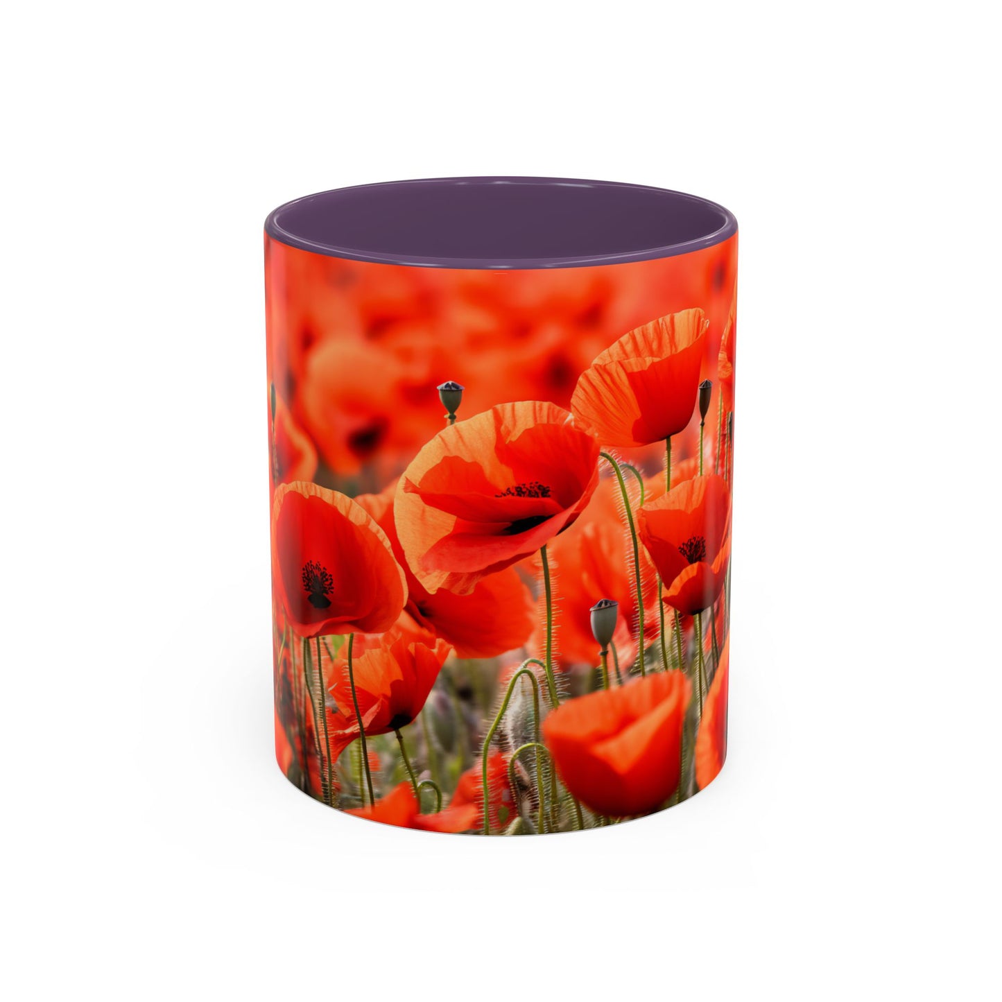 Poppie Field Coffee Mugs, 15oz