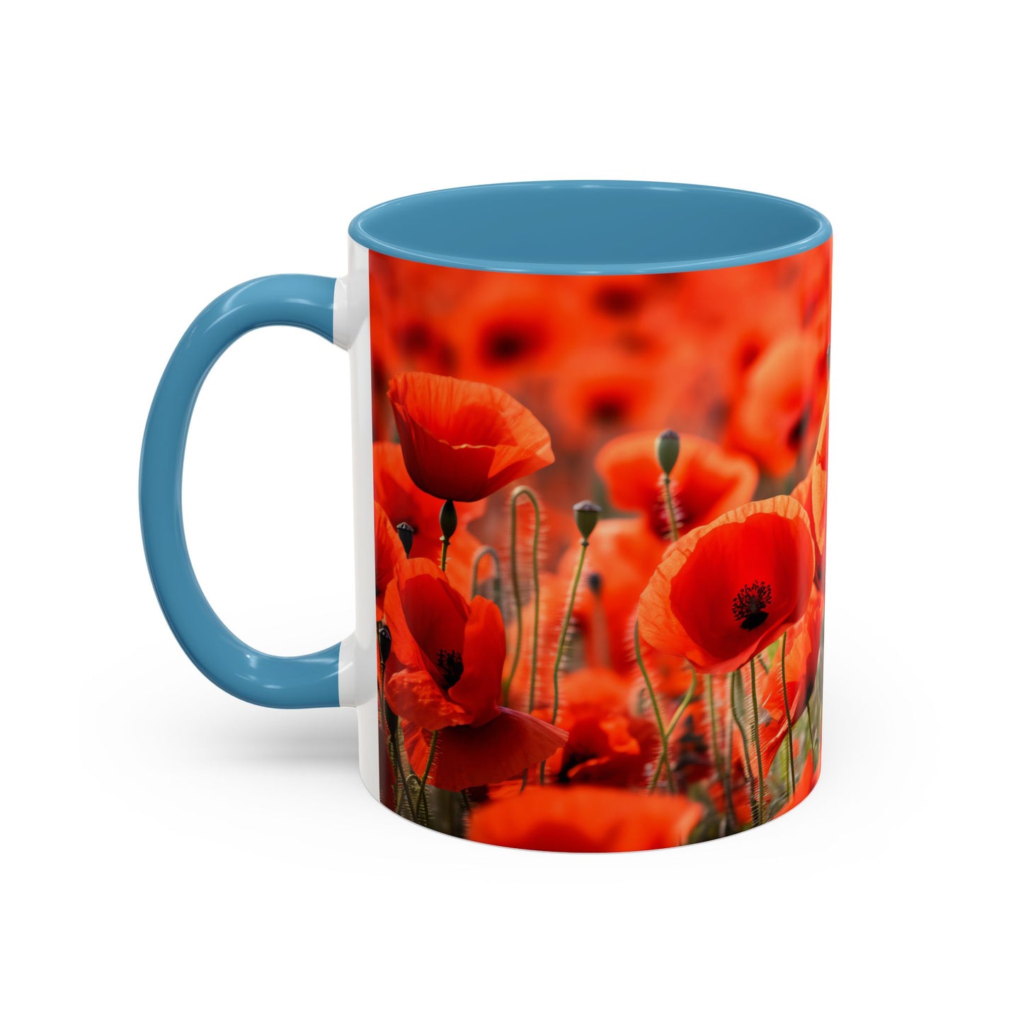 Poppie Field Coffee Mugs, 15oz