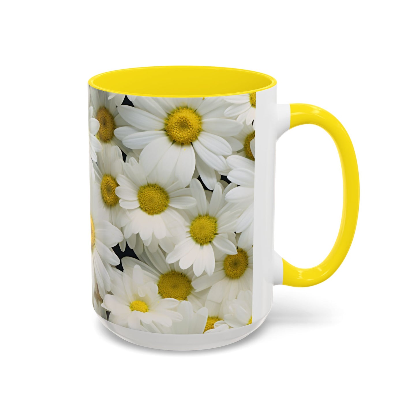 Daisy Field Coffee Mugs, 15oz