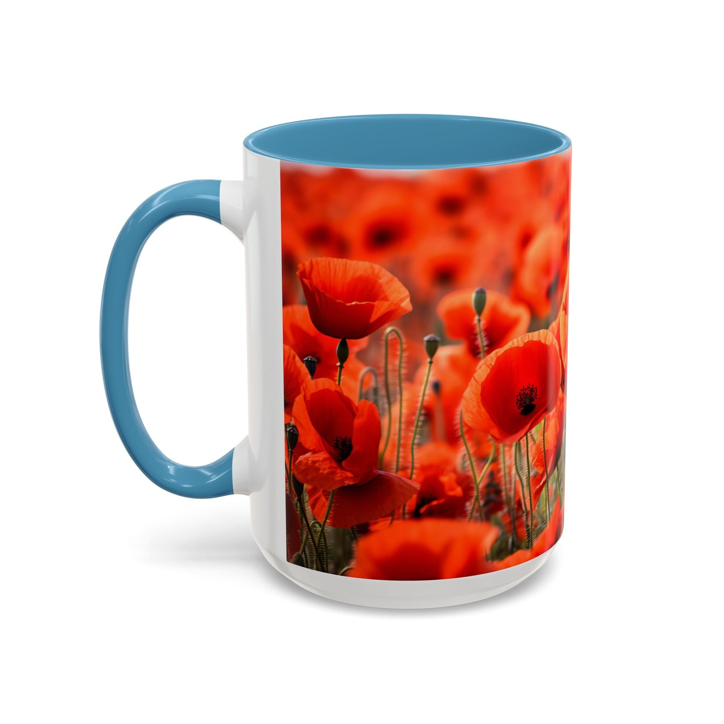 Poppie Field Coffee Mugs, 15oz