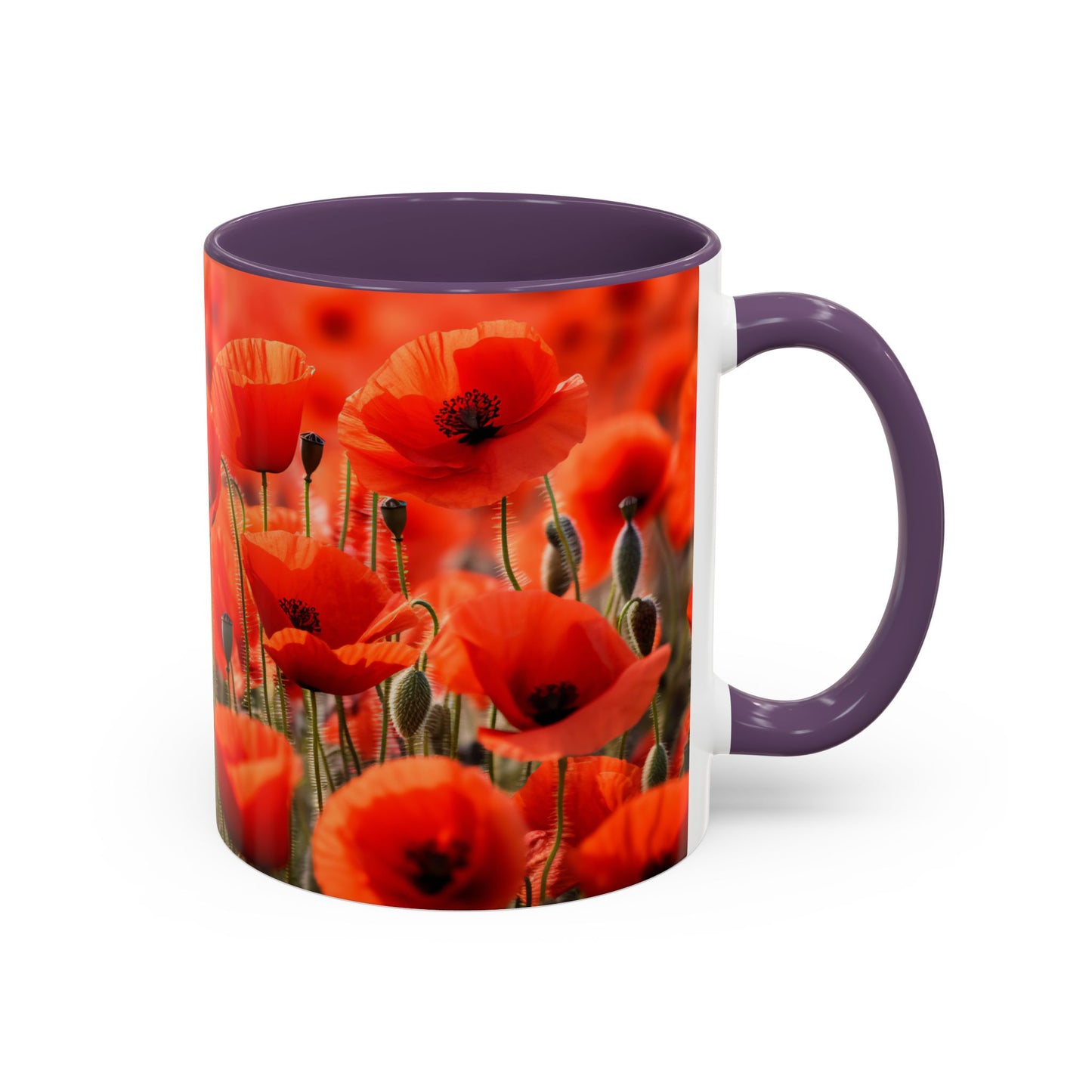 Poppie Field Coffee Mugs, 15oz