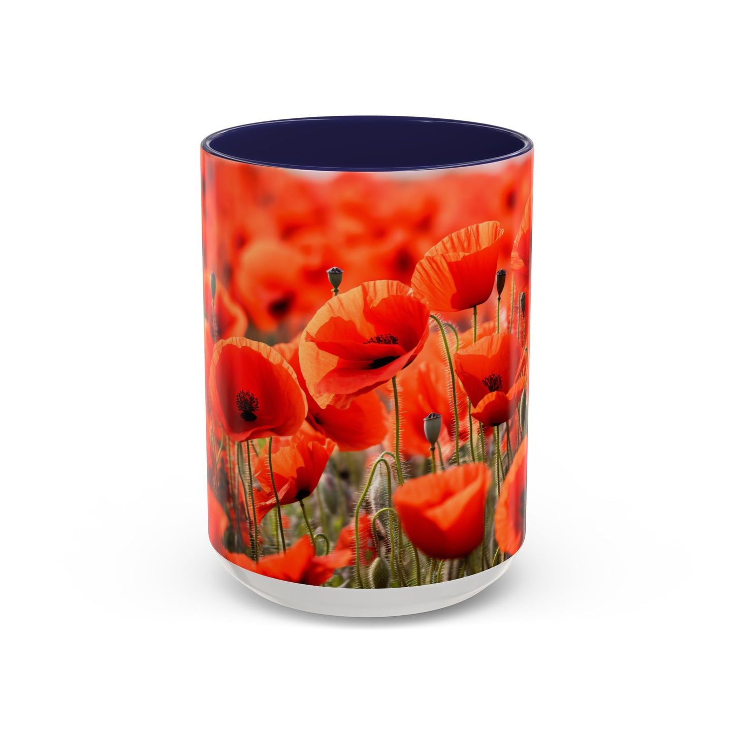 Poppie Field Coffee Mugs, 15oz