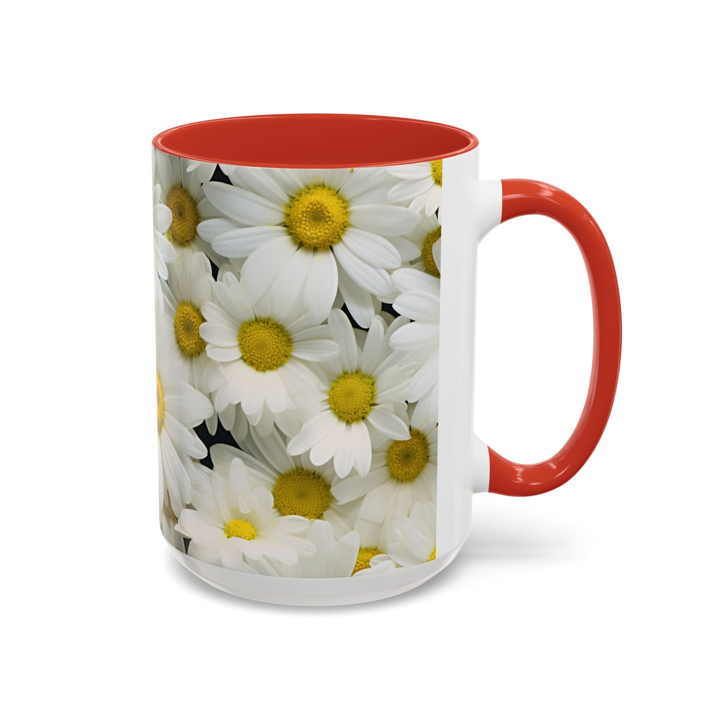 Daisy Field Coffee Mugs, 15oz