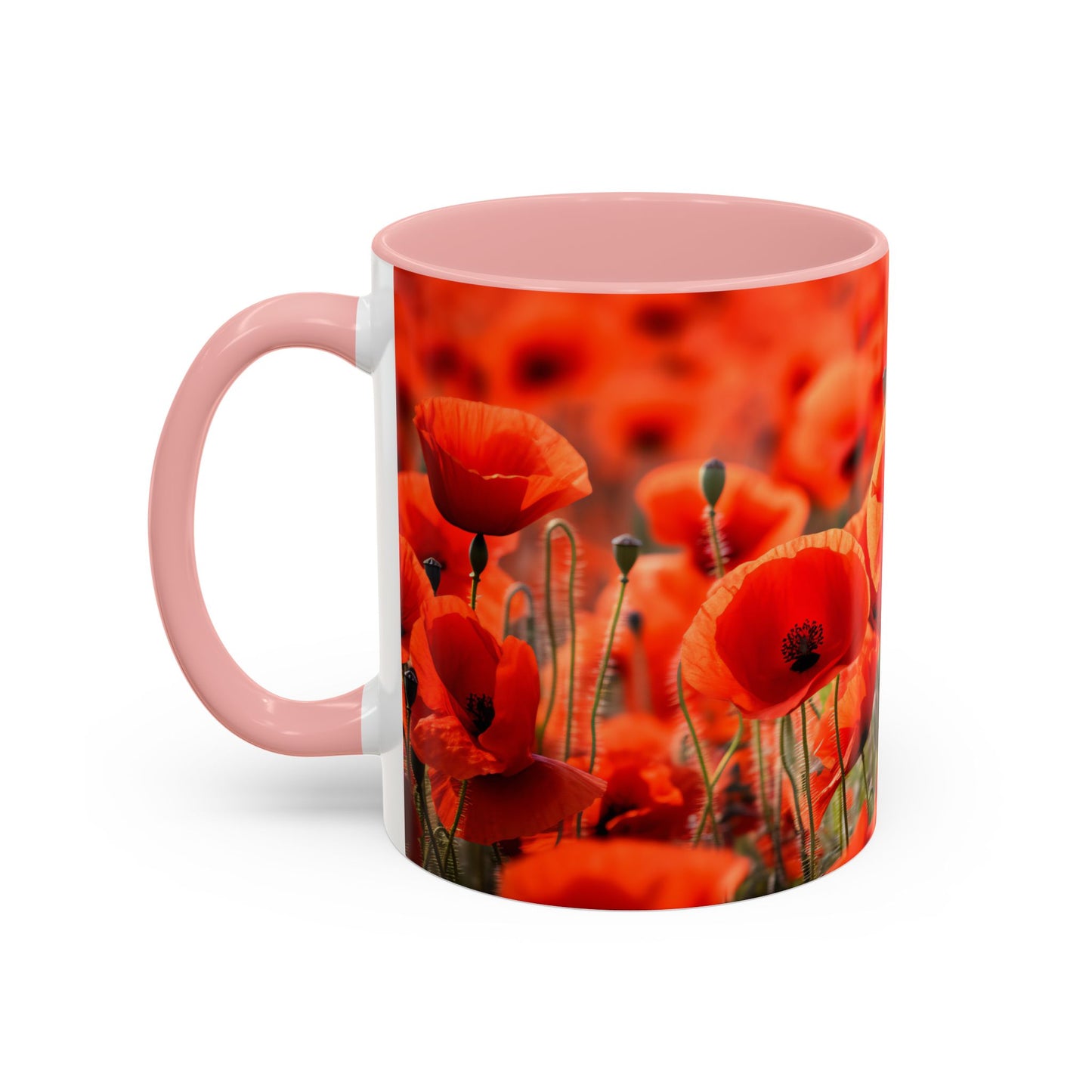Poppie Field Coffee Mugs, 15oz