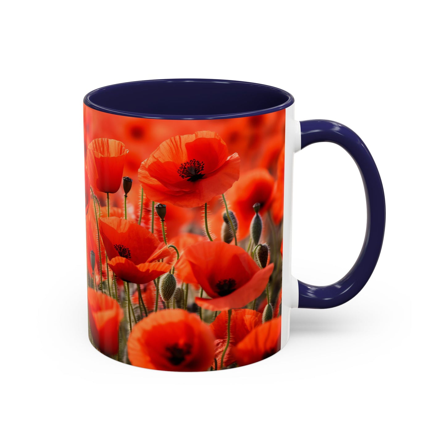 Poppie Field Coffee Mugs, 15oz