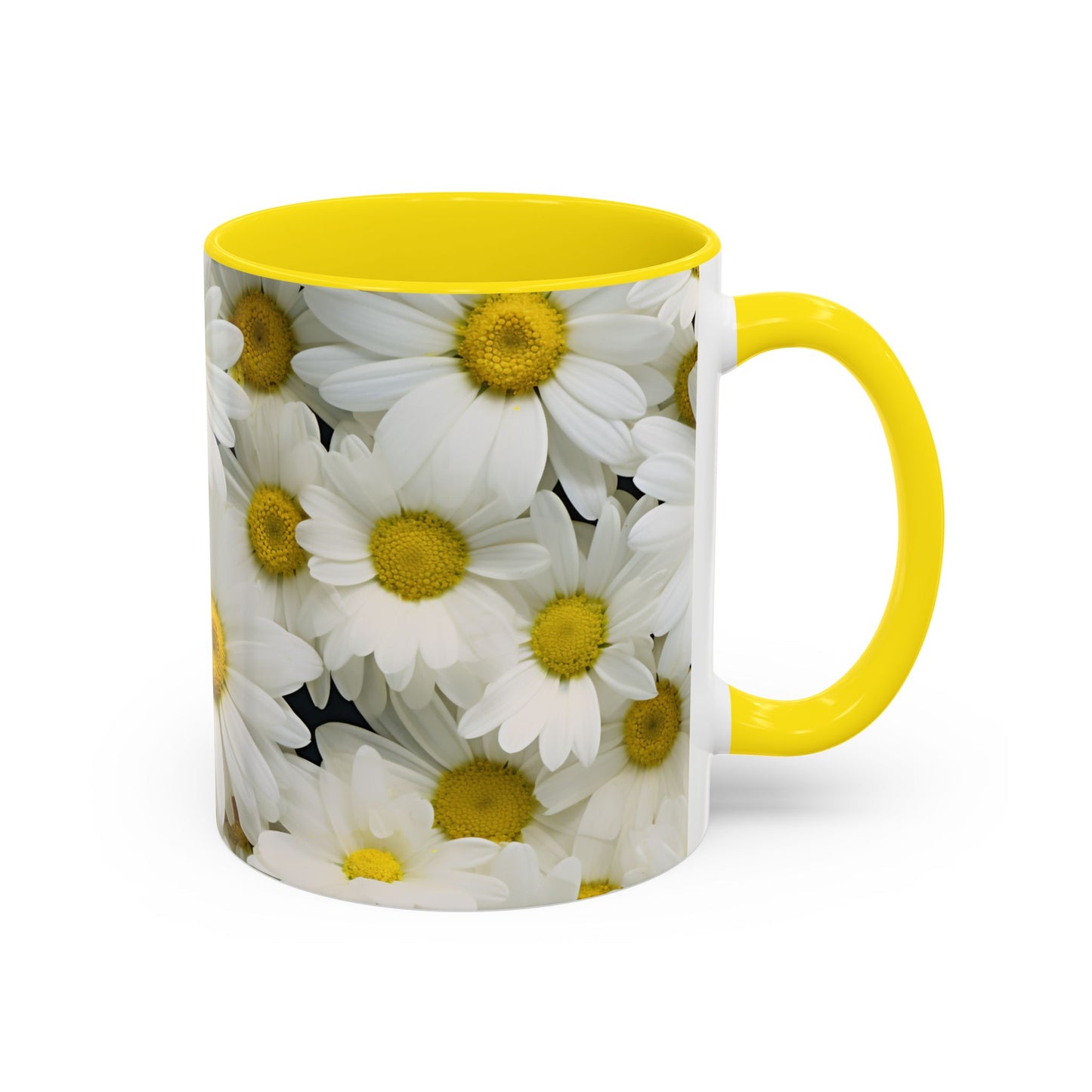 Daisy Field Coffee Mugs, 15oz