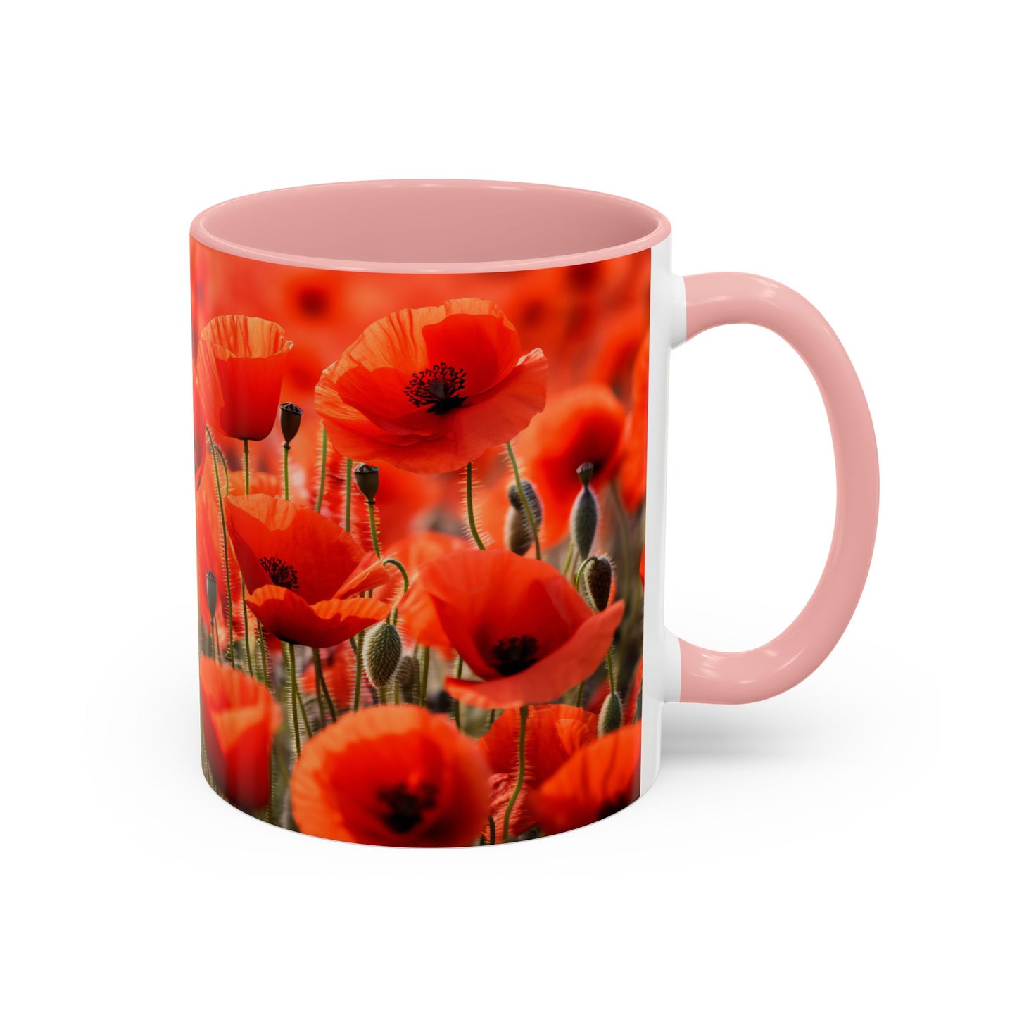Poppie Field Coffee Mugs, 15oz