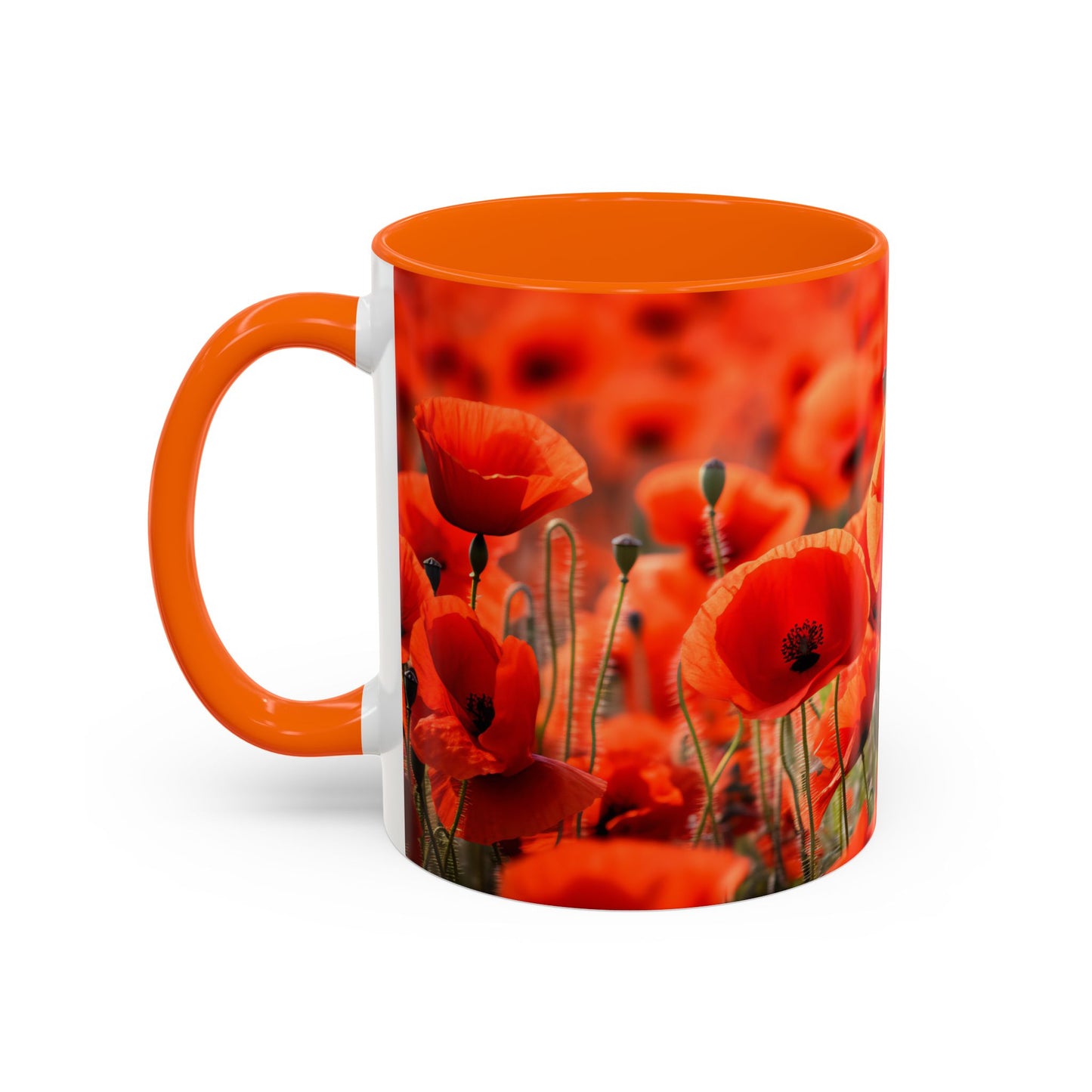 Poppie Field Coffee Mugs, 15oz