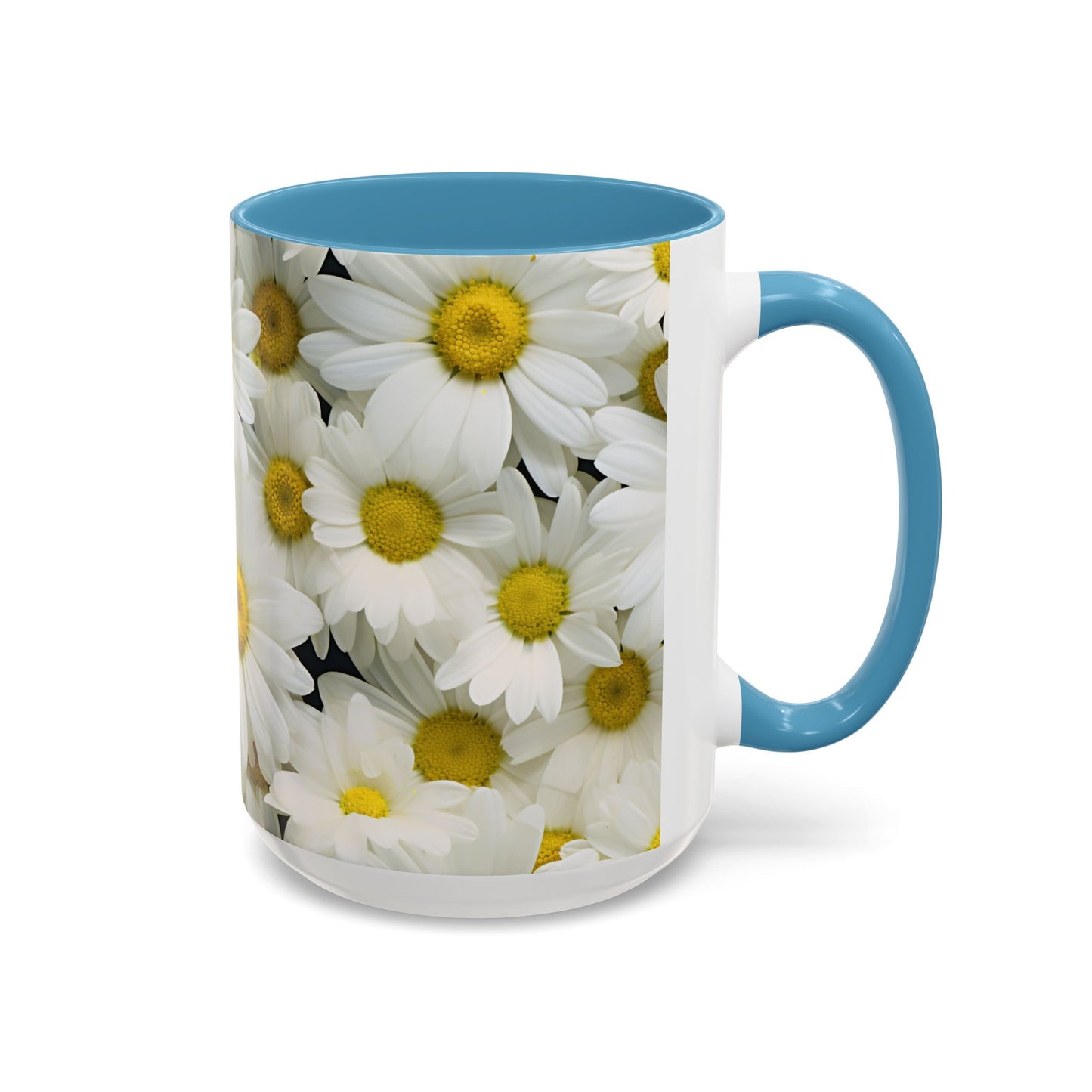 Daisy Field Coffee Mugs, 15oz