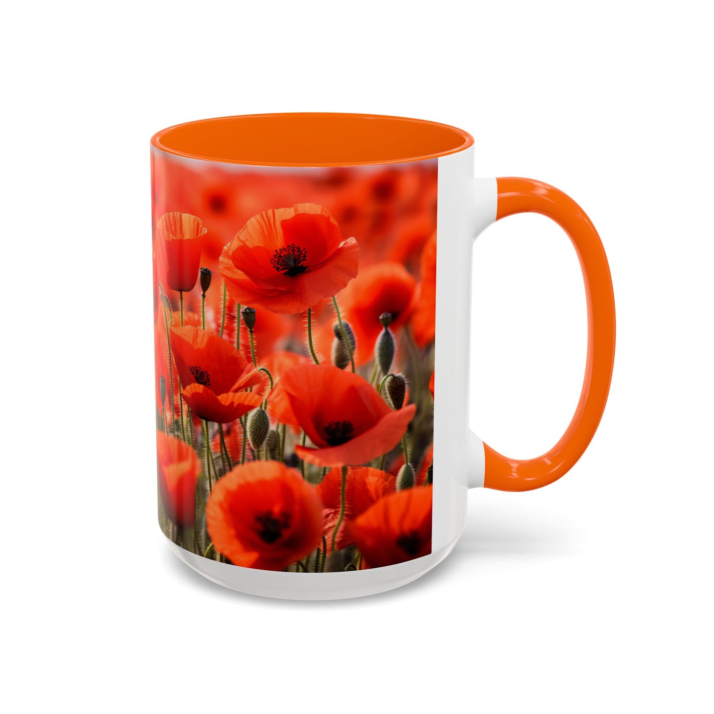 Poppie Field Coffee Mugs, 15oz