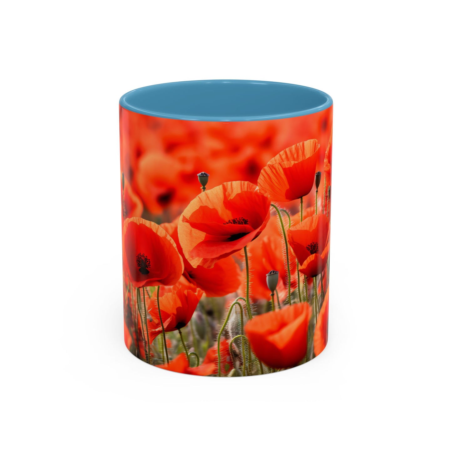 Poppie Field Coffee Mugs, 15oz