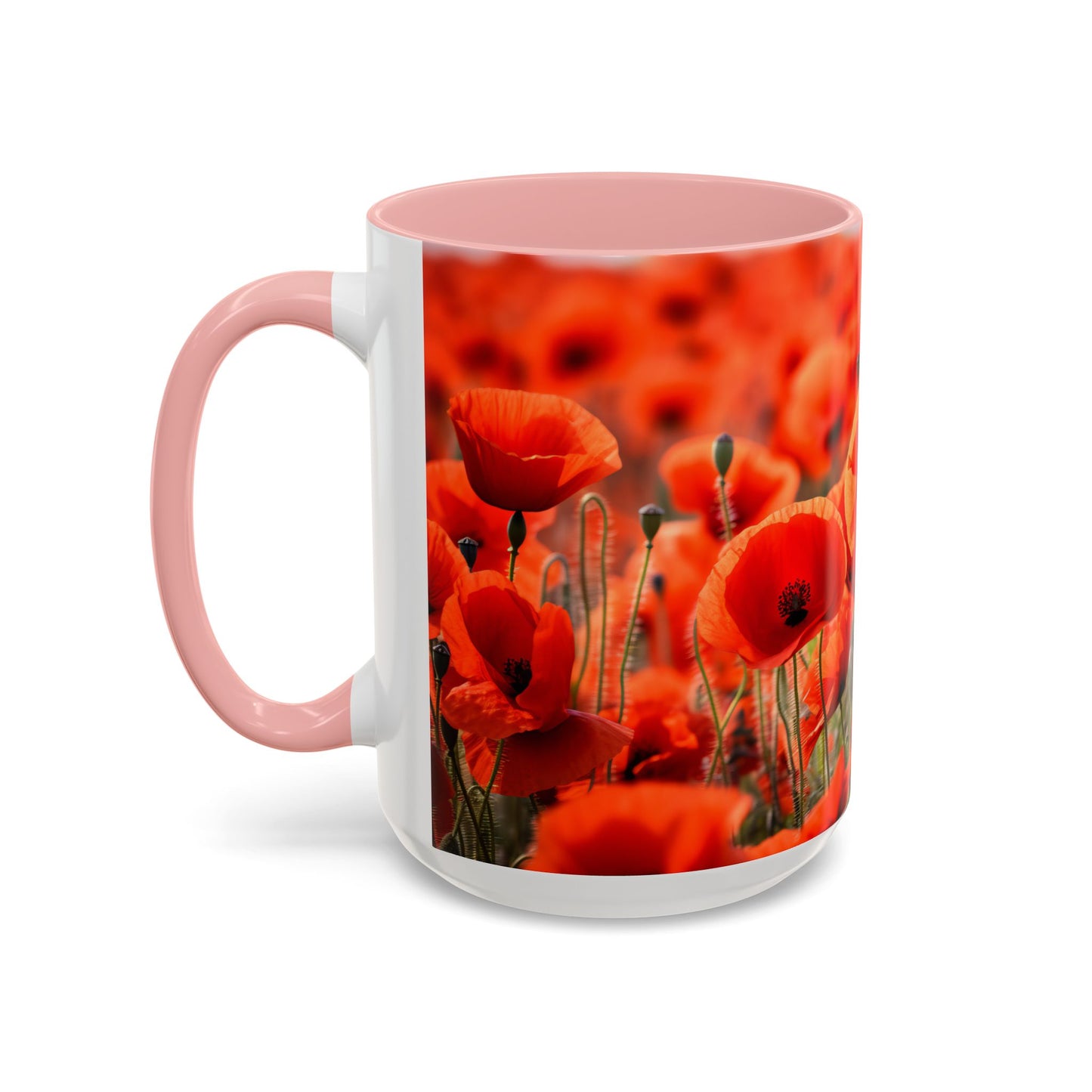 Poppie Field Coffee Mugs, 15oz