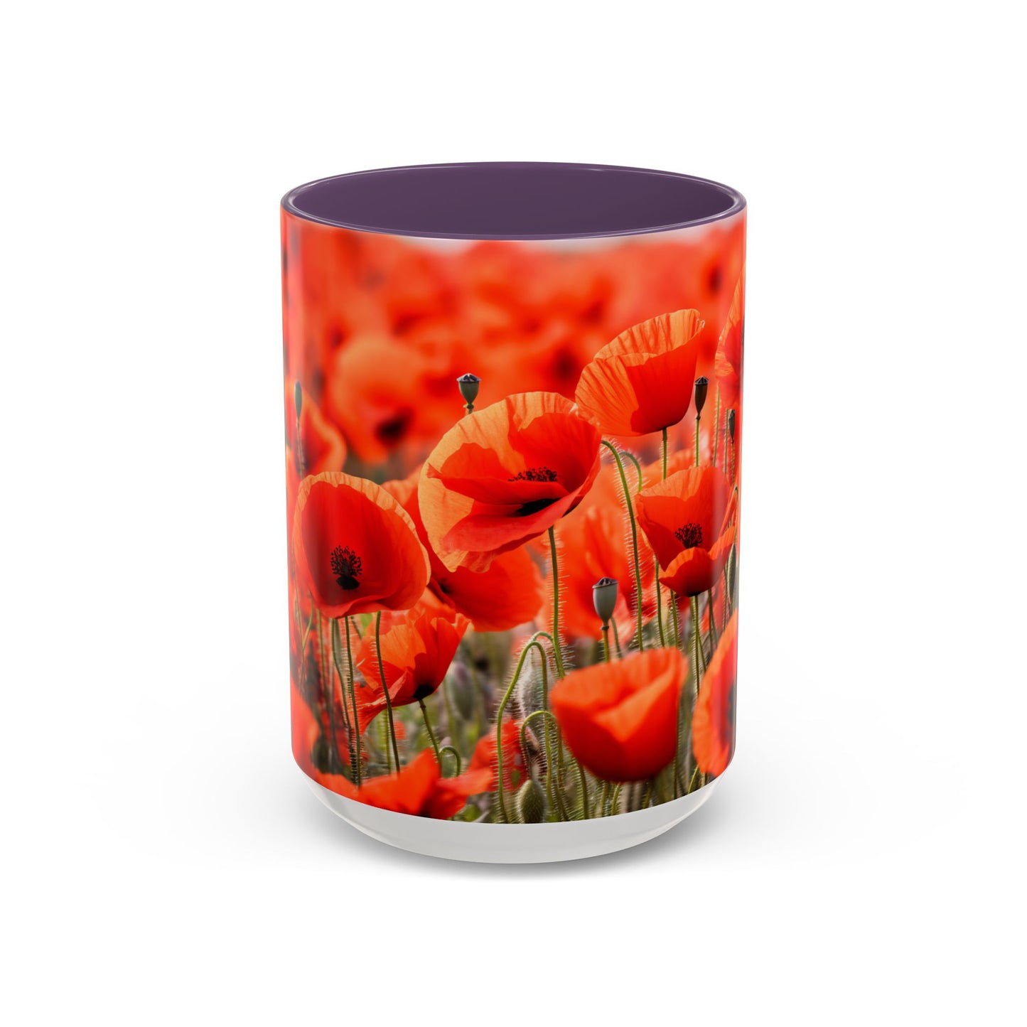 Poppie Field Coffee Mugs, 15oz