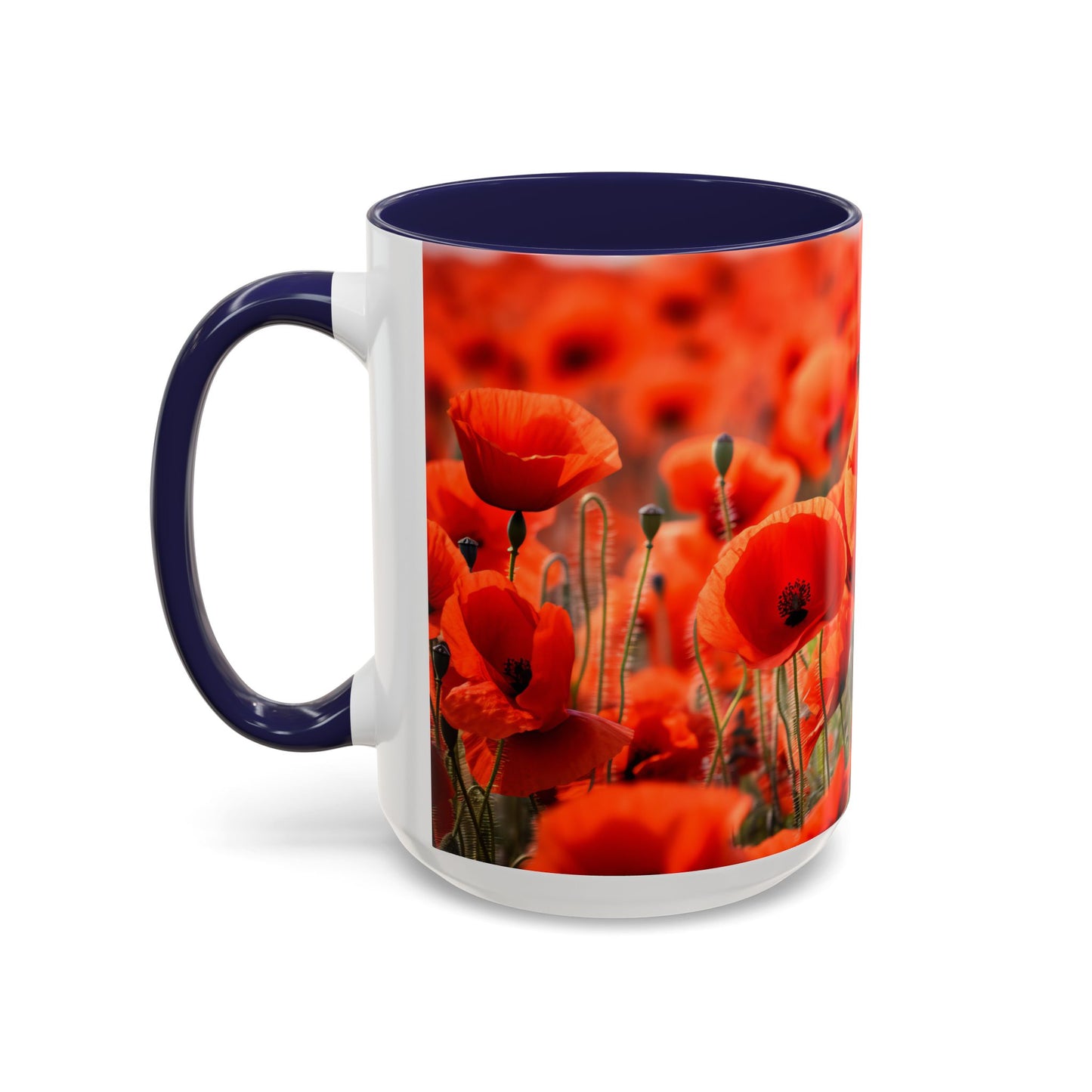 Poppie Field Coffee Mugs, 15oz