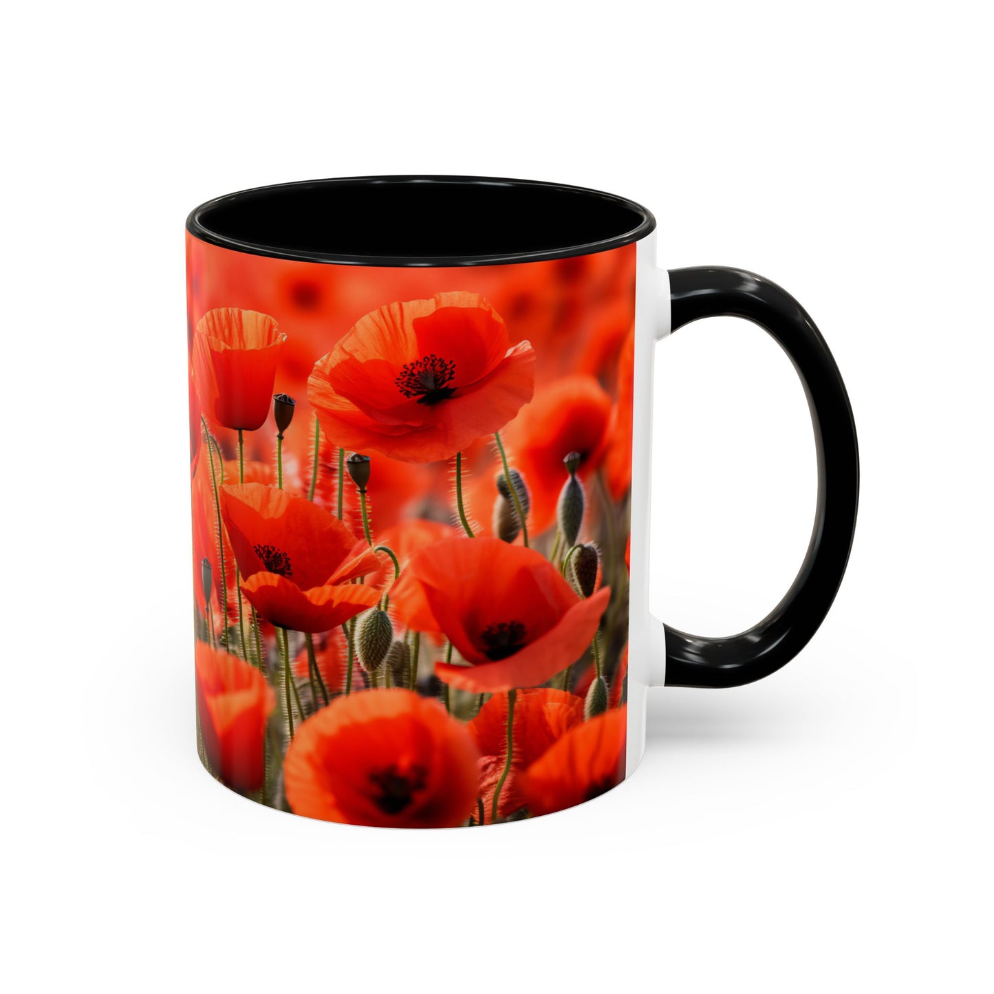 Poppie Field Coffee Mugs, 15oz