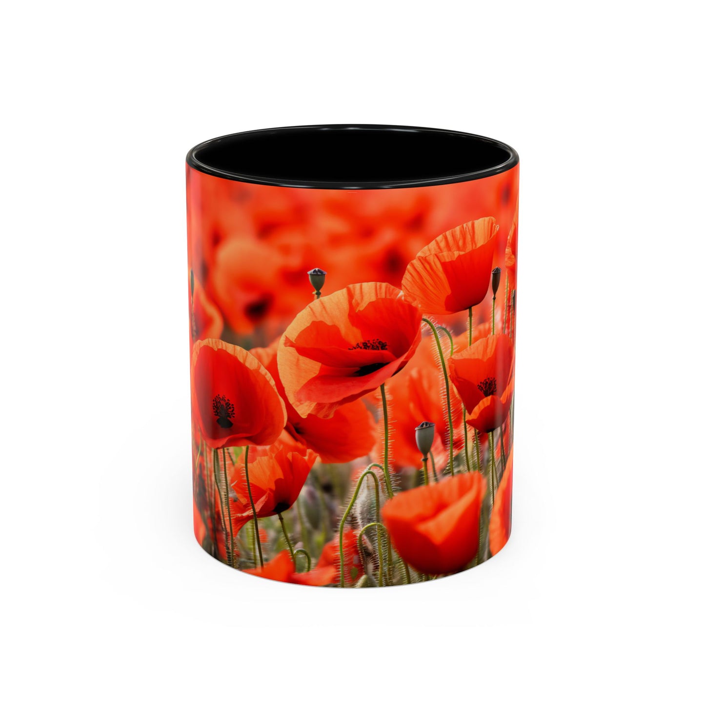 Poppie Field Coffee Mugs, 15oz